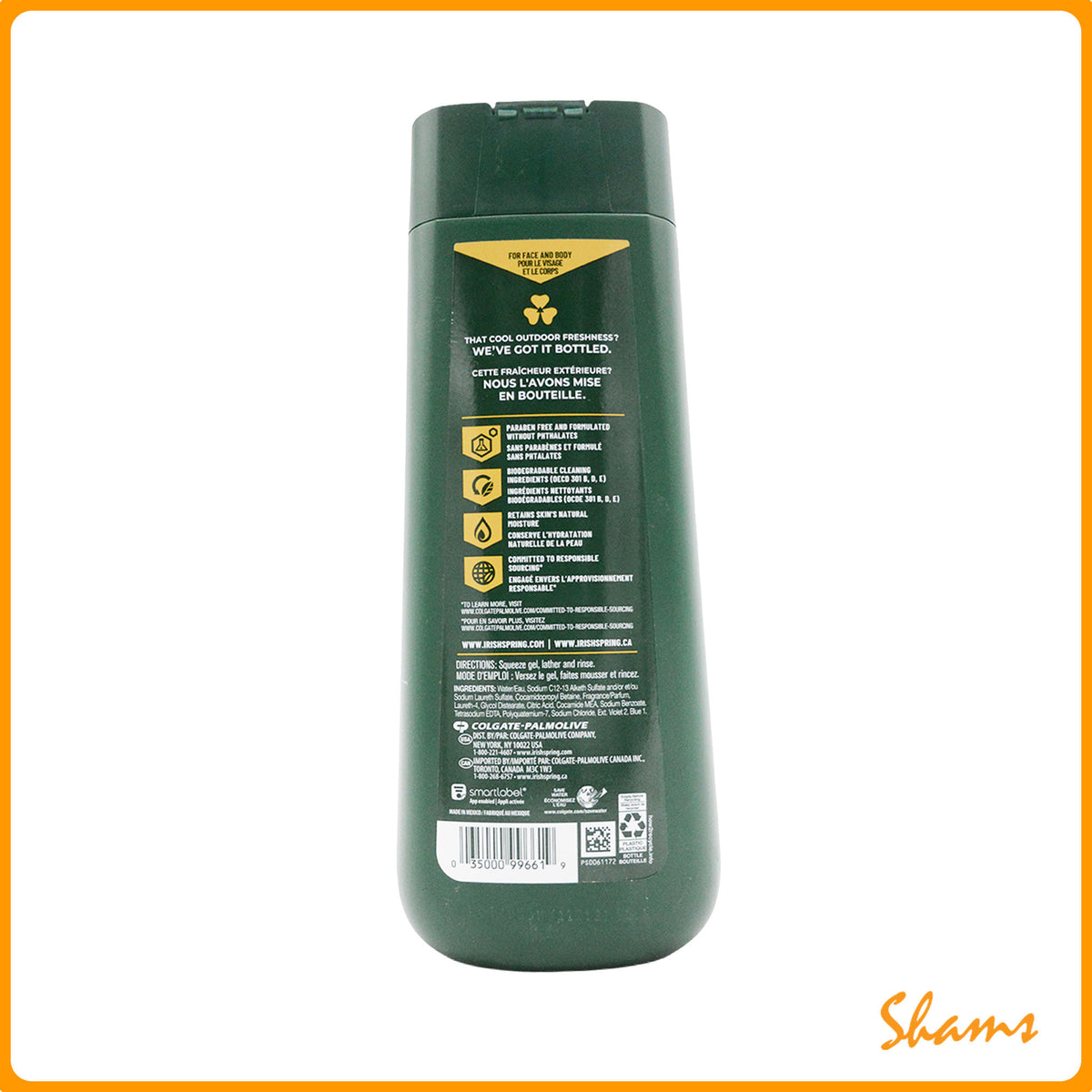Irish Spring Men Moisture Blast Body Wash 591ml (20.Oz)