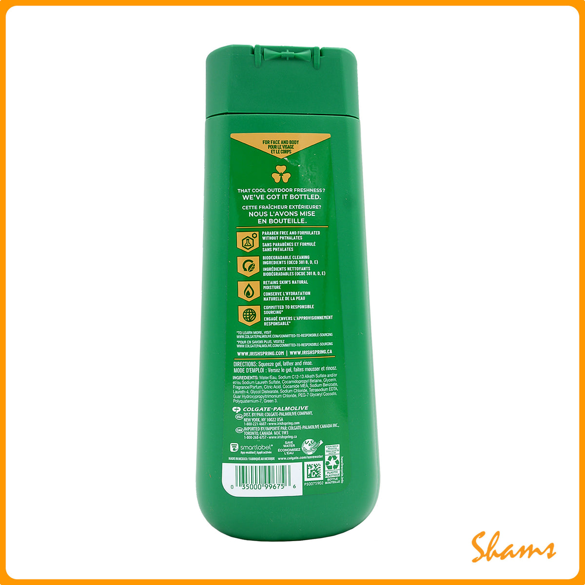 Irish Spring 5 in 1 Deodorizer Body Wash 591ml (20.Oz)