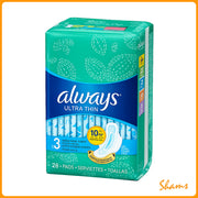 Always Pads Ultra Thin Size 3-28 Count Extra Long Super
