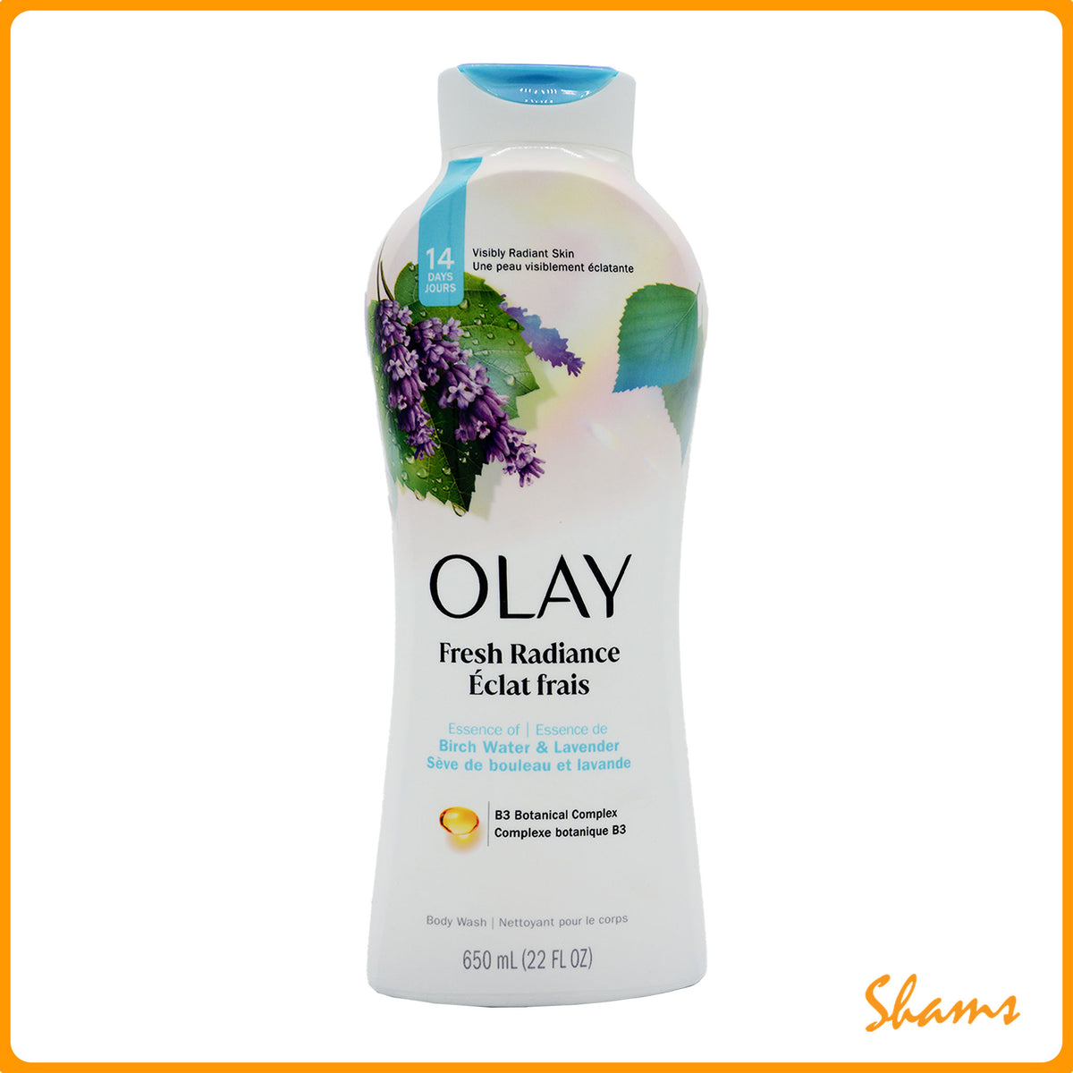 OLAY Fresh Radiance Birch Water & Lavender Body Wash 650ml
