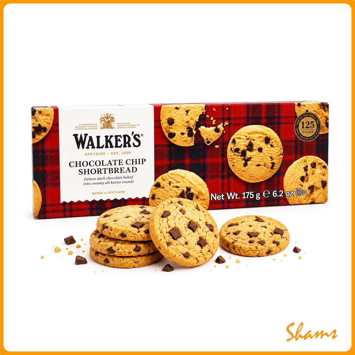 Walkers Chocolate Chip Short Bread 175g