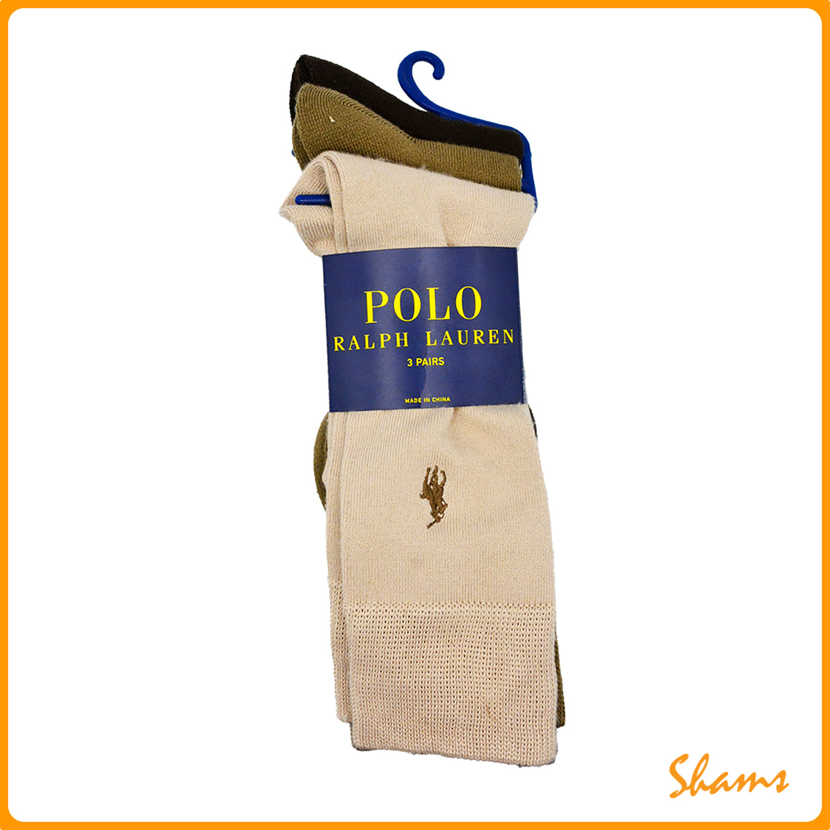 Ralph Lauren Polo Men Brown/Green Socks 3's