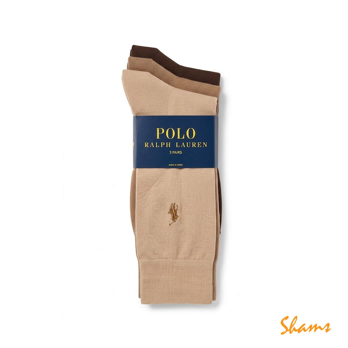 Ralph Lauren Polo 3p Socks-Brown