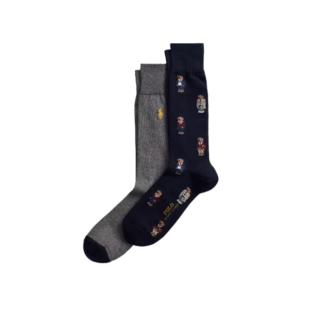 Ralph Lauren Polo Classic Pattern Slack 3p Crew Socks