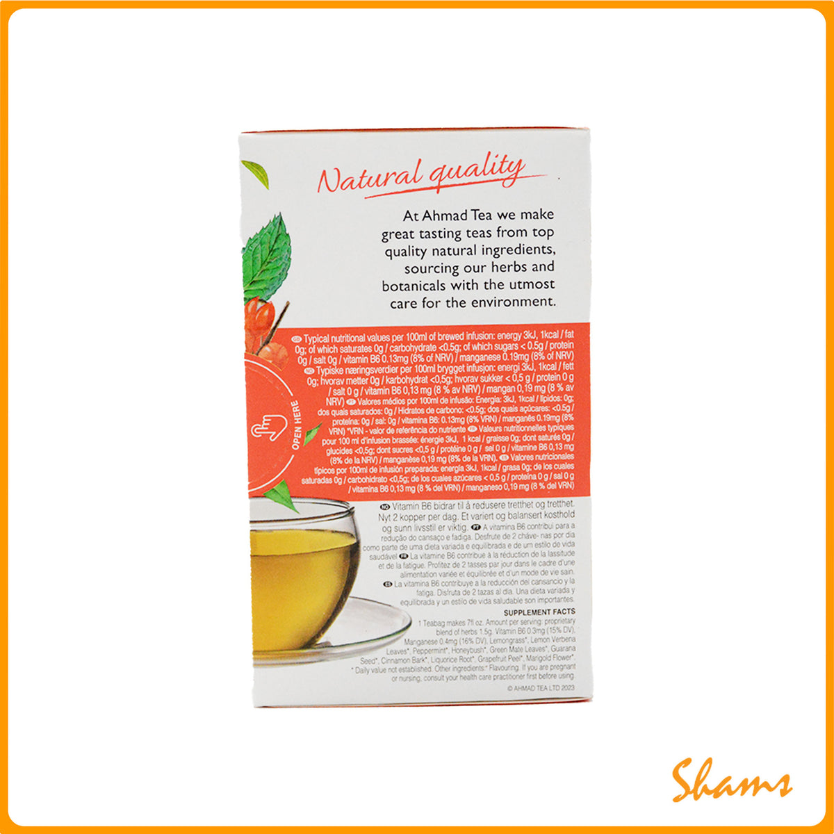 Ahmad Tea Energy Grapefruit, Mate & Guara Seed 20s