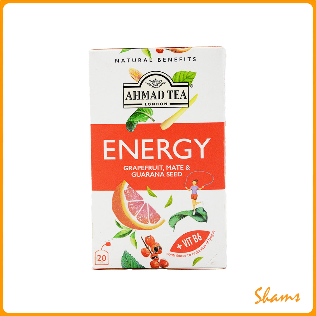 Ahmad Tea Energy Grapefruit, Mate & Guara Seed 20s