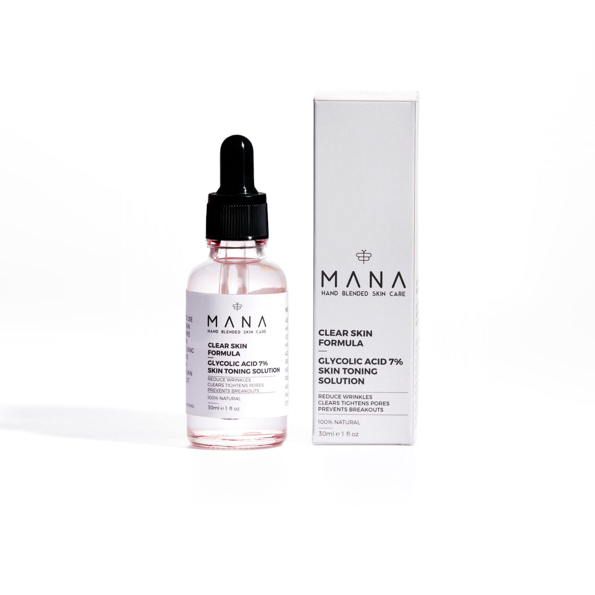 MANA Clear Skin Formula Glycolic Acid 7% Solution 30ml - Shams Shopping Centre Mana Beauty Spirit  