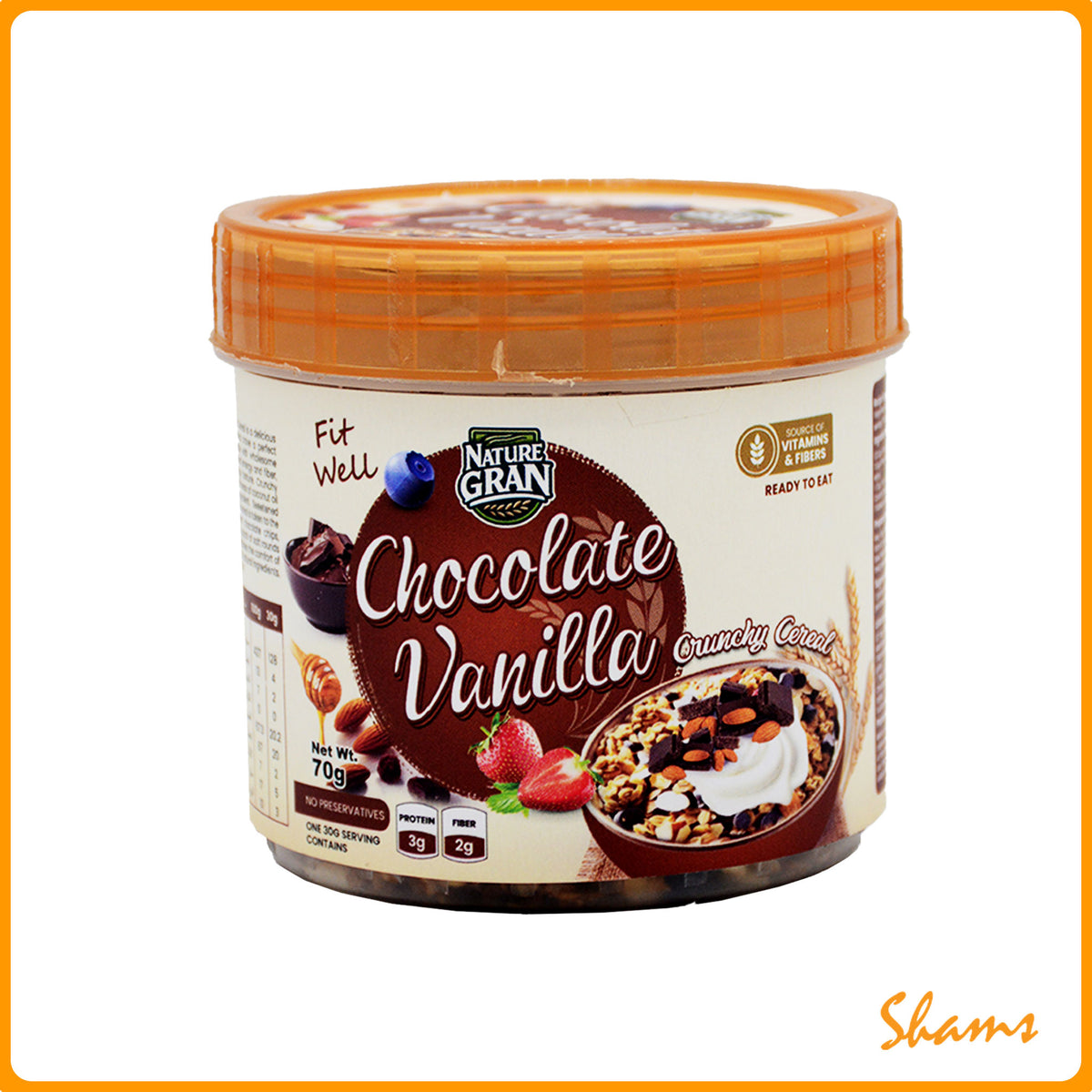 Nature Gran Chocolate Vanilla Cereal Jar 70g