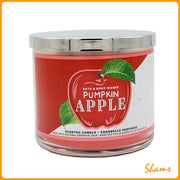 BBW Pumpkin Apple 3 Wick Scented Candle 411g