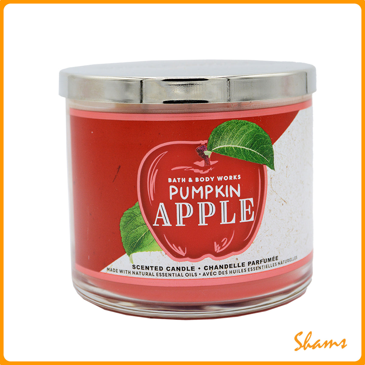 BBW Pumpkin Apple 3 Wick Scented Candle 411g