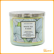 BBW White Tea & Sage Scented Candle 411g