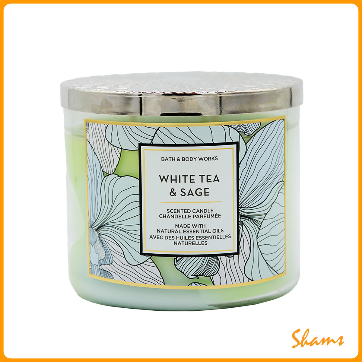 BBW White Tea & Sage Scented Candle 411g