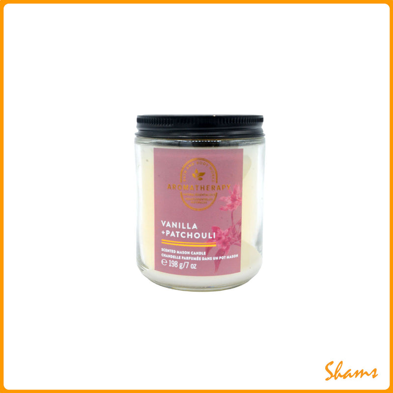 BBW Aromatherapy Vanilla Patchouli 1 Wick Scented Candle 198g