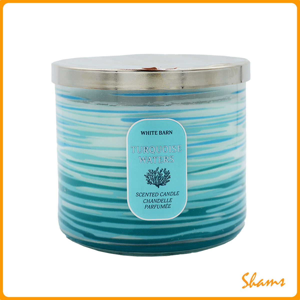 BBW Turqquoise Water 3 Wick Scented Candle 411g