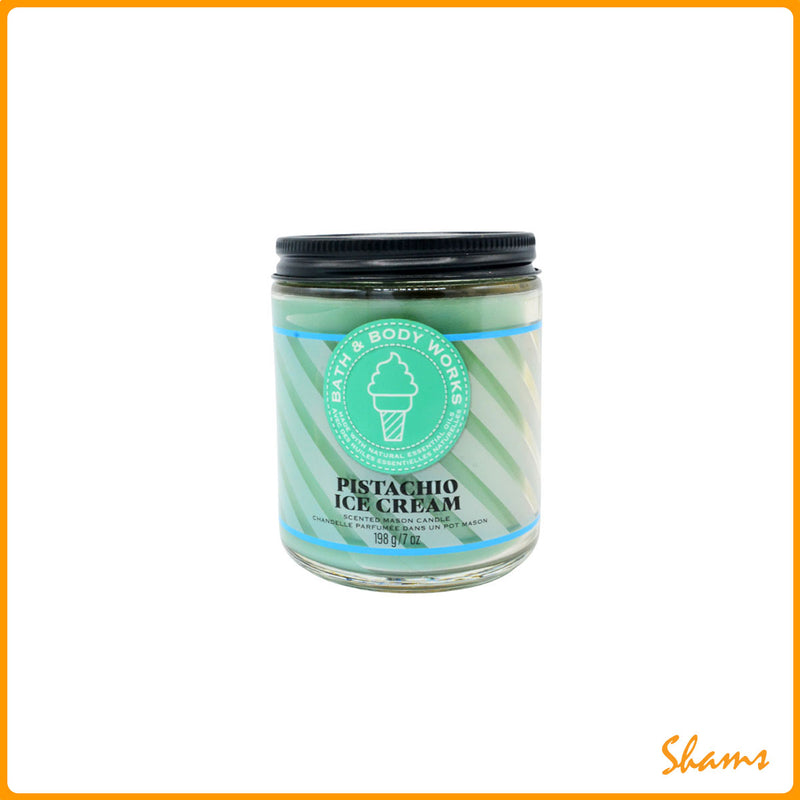 BBW Pistachio Ice Cream 1 Wick Candle 198g