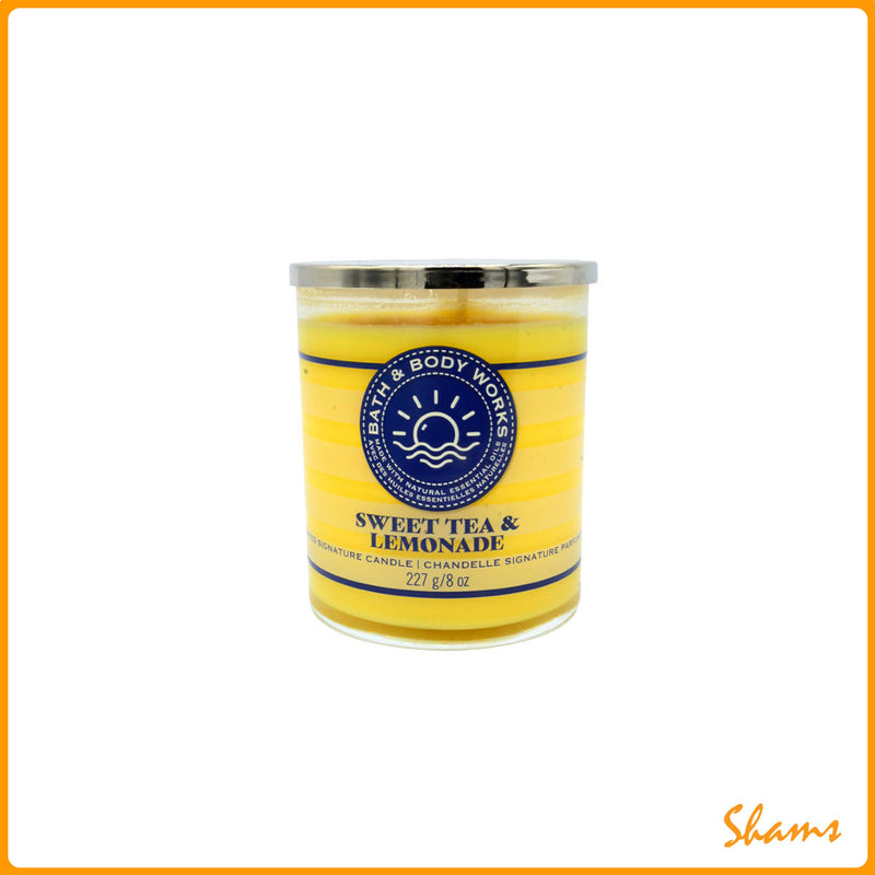 BBW Sweet Tea & Lemonade 1 Wick Candle 227g
