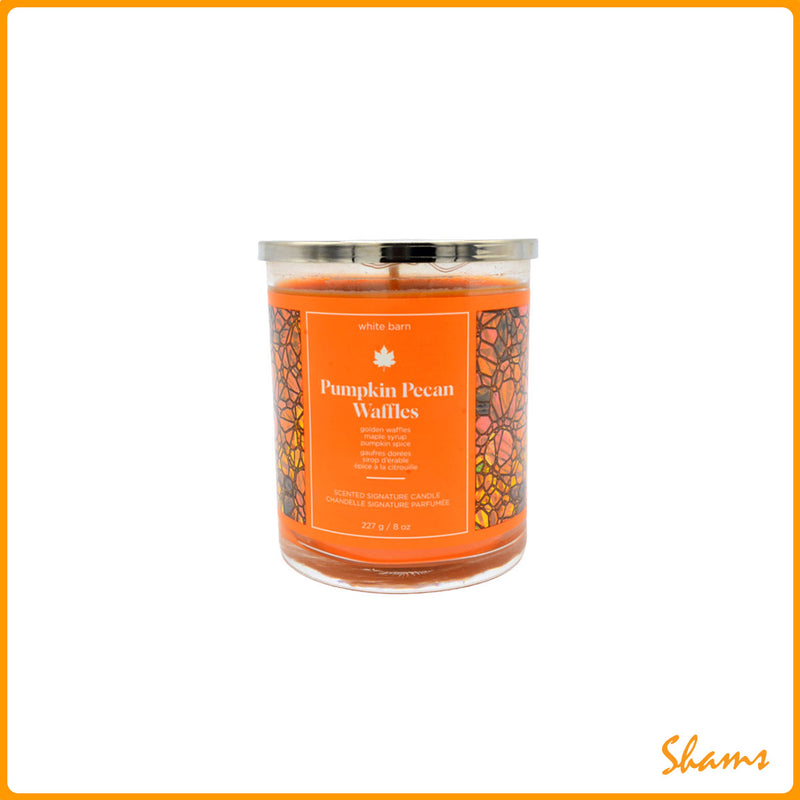 BBW Pumpkin Pecan Waffles 1 Wick Candle 227g