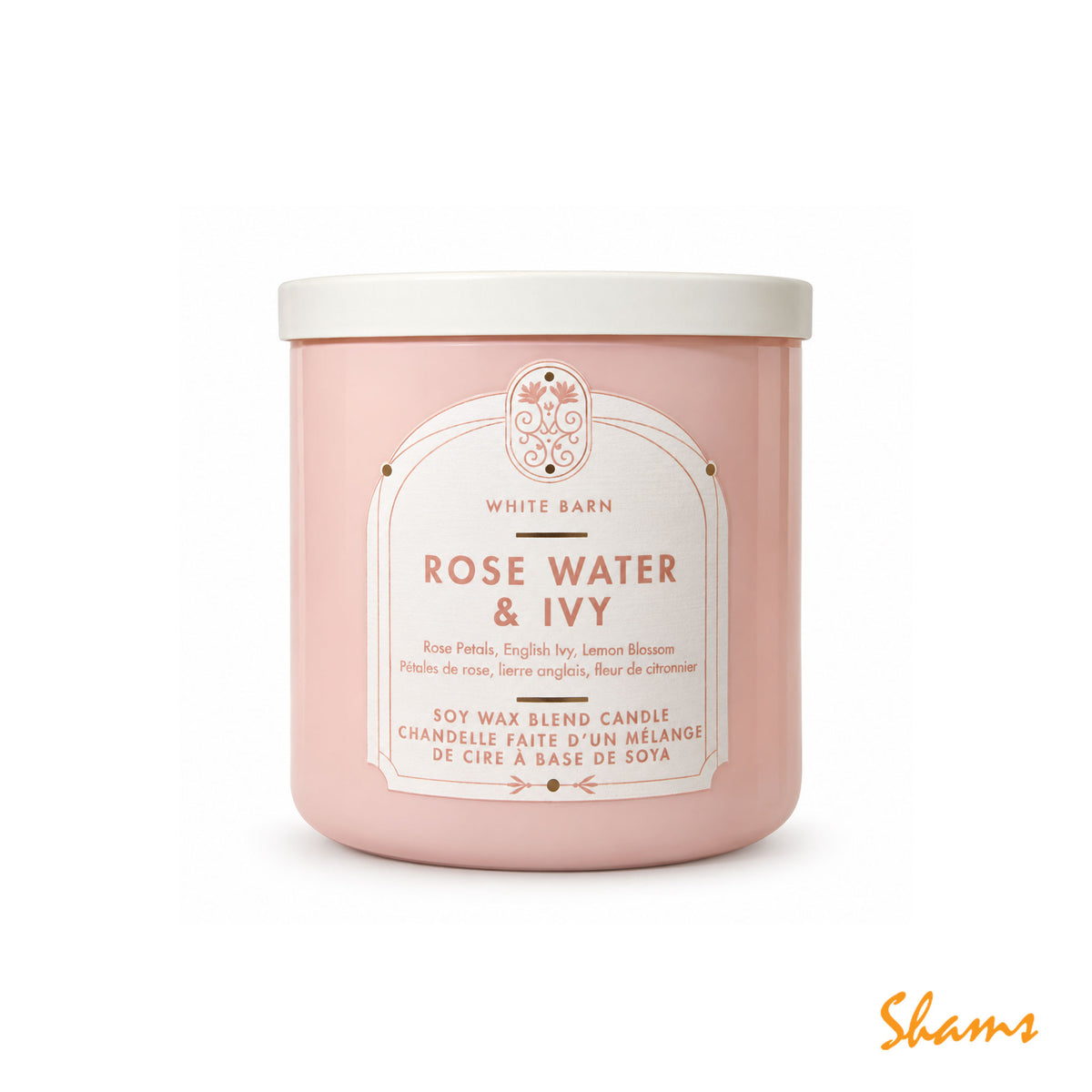 BBW Rose Water & Ivy 3 Wick Candle 411g