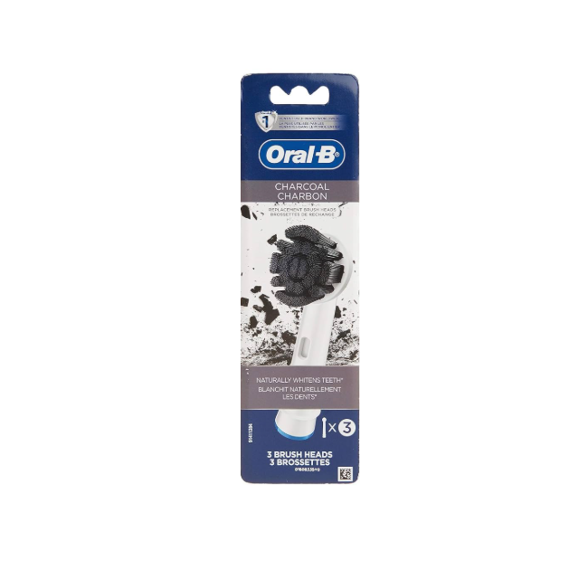 Oral-B Charcoal Charbon Replacement Brush Heads Toothbrursh 3&