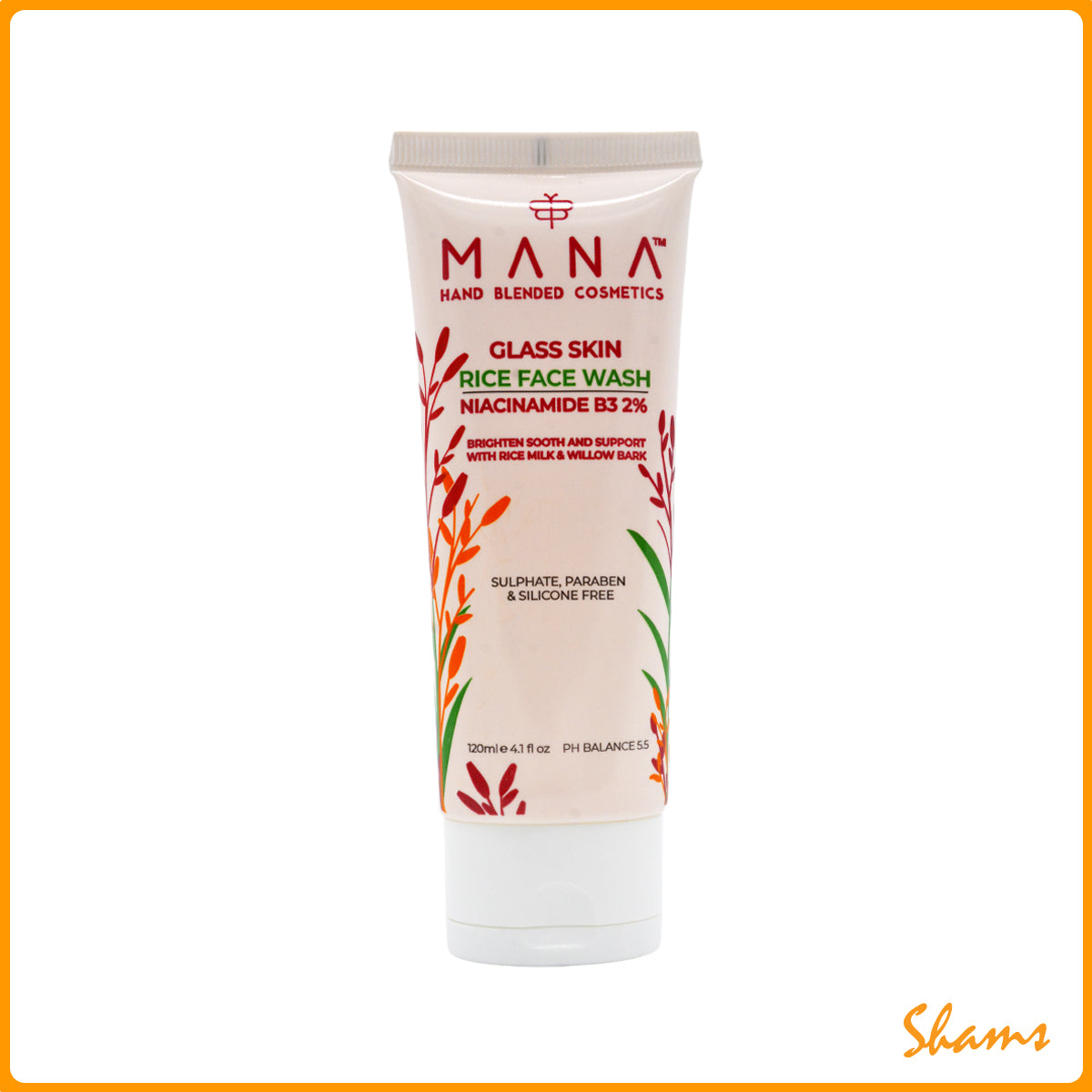 MANA Glass Skin Rice Face Wash 120ml