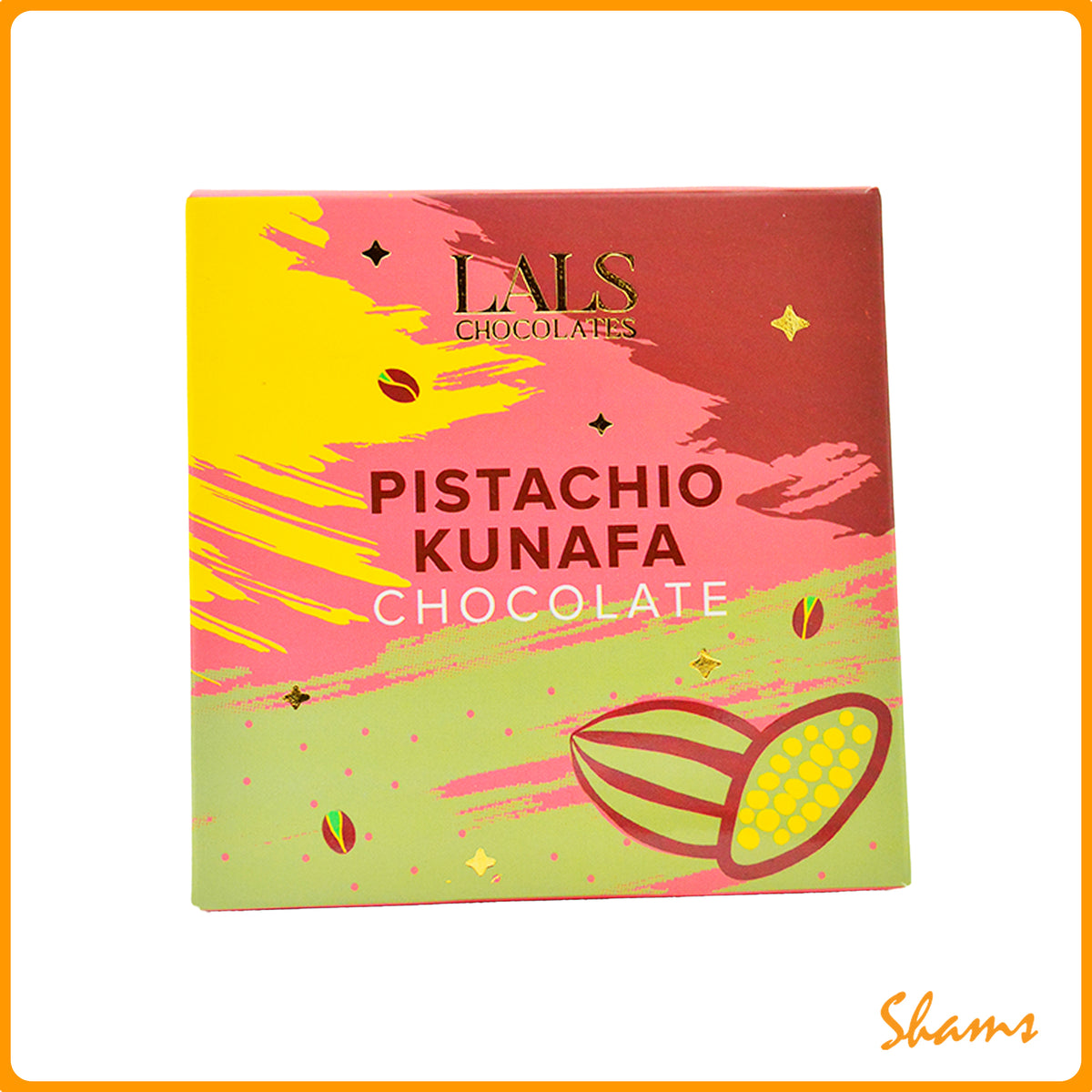 Lals Chocolate Pistachio Kunafa Bar 95g