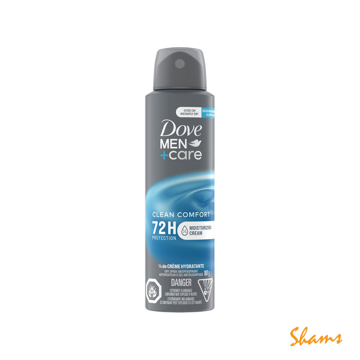 Dove Men+ Care Clean Comfort Dry Spray 107g