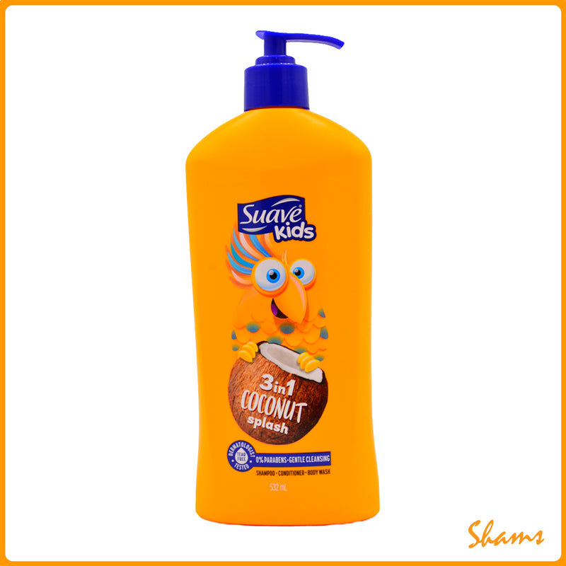 Suave Kids Coconut Splash 3in1 Shampoo & Conditioner 532ml