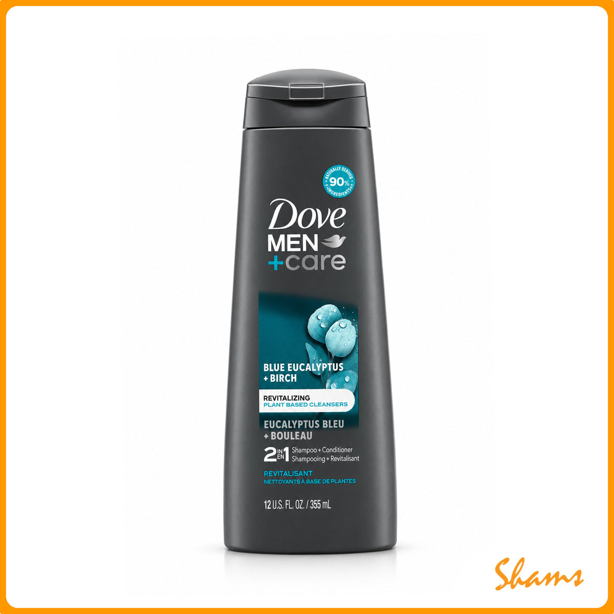 Dove Men +Care 2 in 1 Eucalyptus+Birch Shampoo 355ml