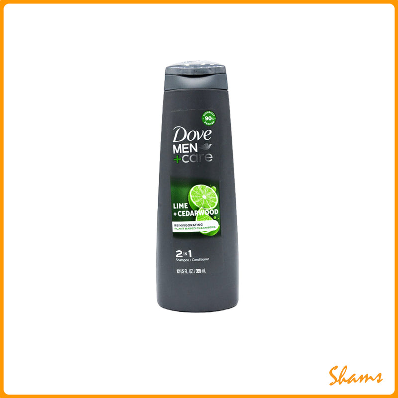 Dove Men Care 2 in 1 Lime + Cedarwood Shampooing Revitalisant 355ml