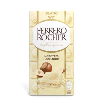 Ferrero Rocher Hazelnut White Bar 90g - Shams Shopping Centre Ferrero Rocher  