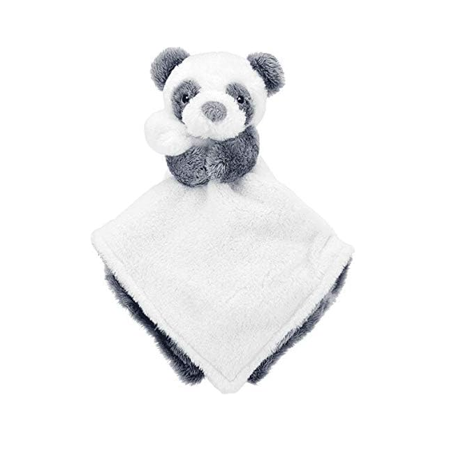 Carters Gray White Panda Bear Plush