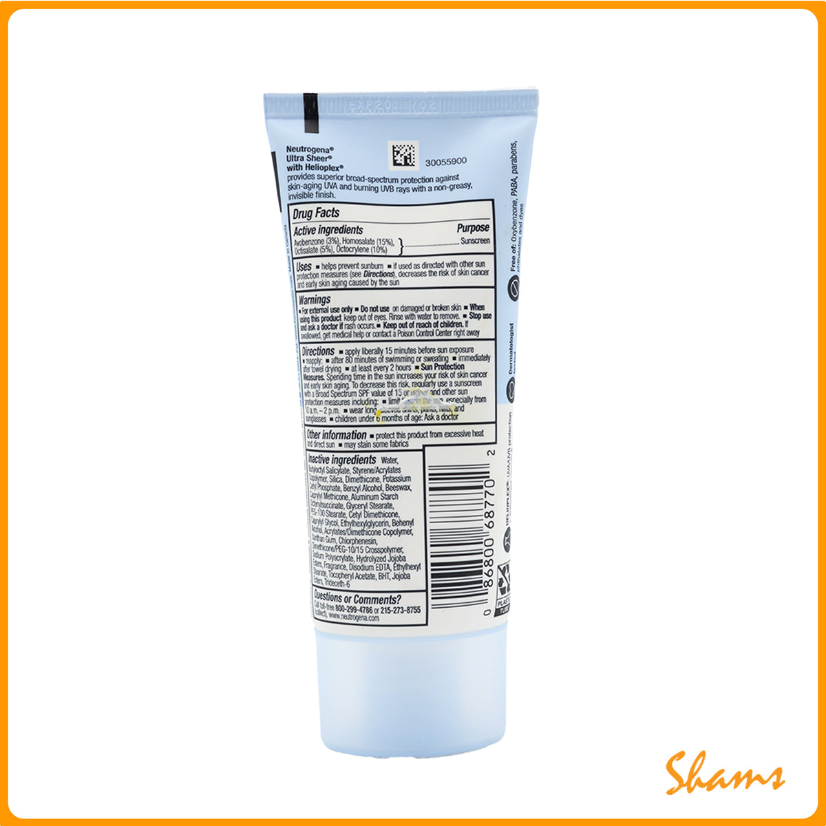 Neutrogena Ultra Sheer Dry Touch Sunscreen SPF70 88ml