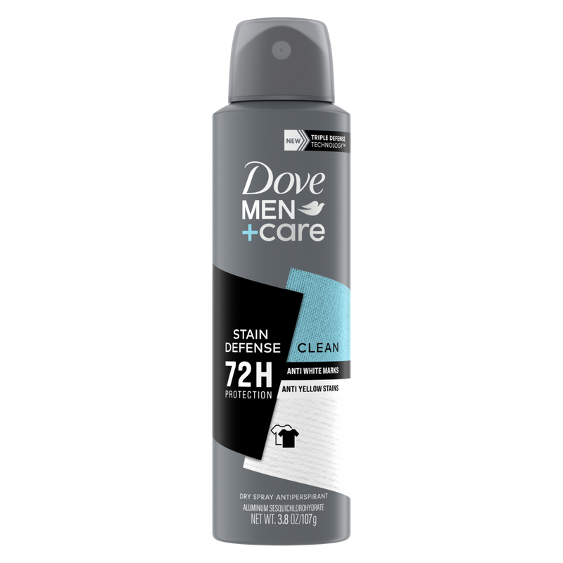 Dove Men +Care Stain Defence Clean Deo Body Spray 107g - Shams Shopping Centre Dove  