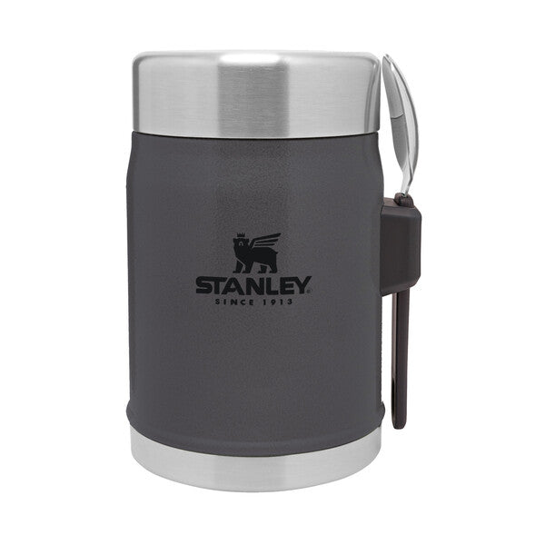 Stanley Classic Legendary Food Jar + Spork | 0.4L | Charcoal - Shams Shopping Centre Stanley  