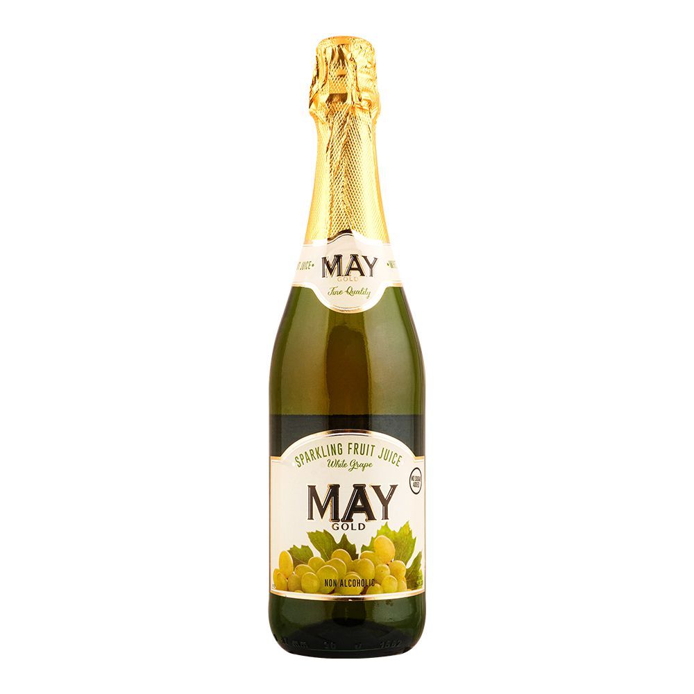 May Gold Sparkling Fruit Juice White Grape 750ml - Shams Shopping Centre May Gold  