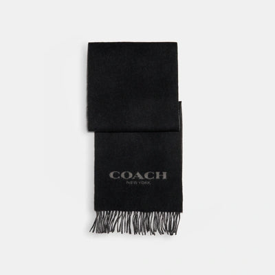 Coach Bi-Color Logo Scarf Black/Grey