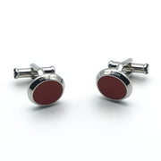 Mont Blanc Cufflinks Round,Stainless Steel, Red 118880 - Shams Shopping Centre Mont Blanc  