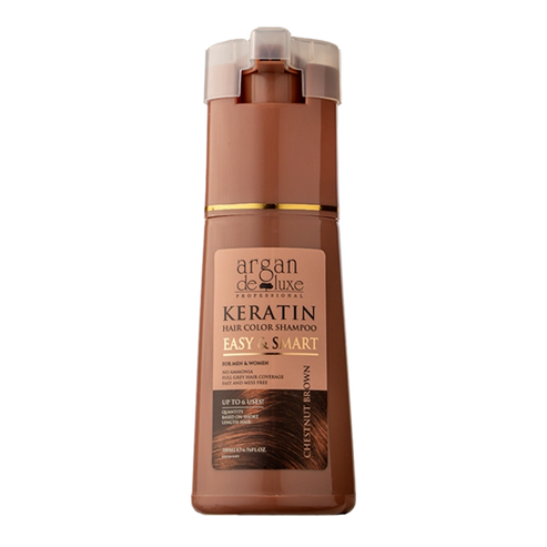 Argan De Luxe Keratin Easy & Smart Chestnuts Brown Shampoo 200ml - Shams Shopping Centre Argan De Luxe  