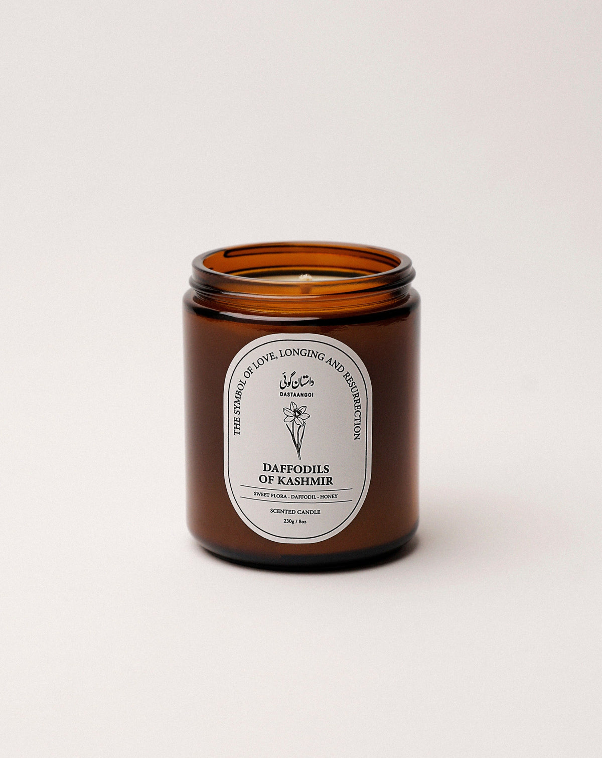 Dastaangoi Daffodils Of Kashmir 8Oz Scented Candle - Shams Shopping Centre Dastaangoi  