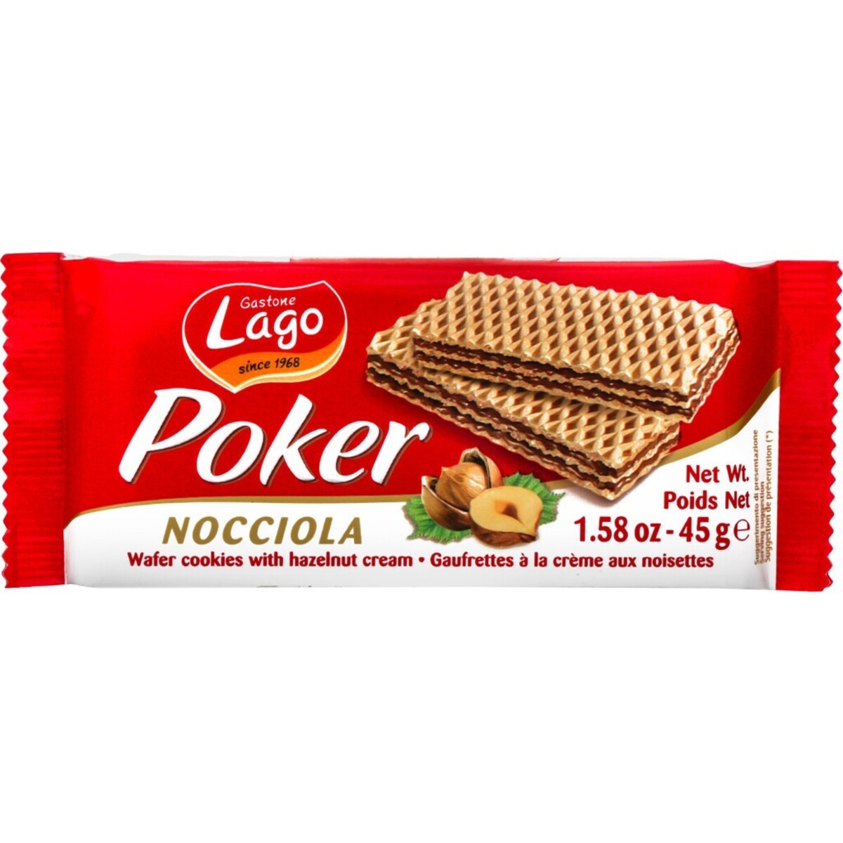 Lago Waffer Poker Nocciola 45g - Shams Shopping Centre Lago  