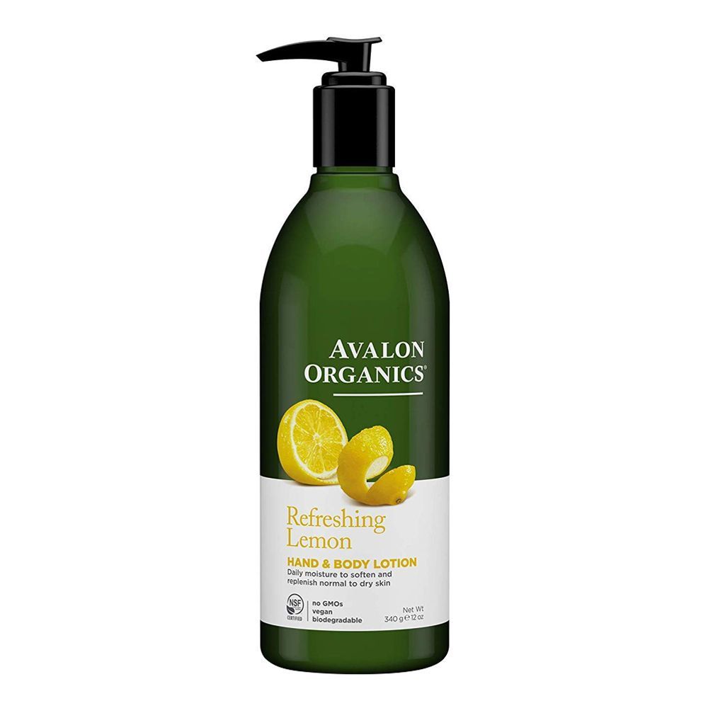 Avalon Organics Refreshing Lemon Hand & Body Lotion 340g - Shams Shopping Centre Avalon  