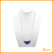 Laluna Crescent Shape Pendent In Silver Sterling