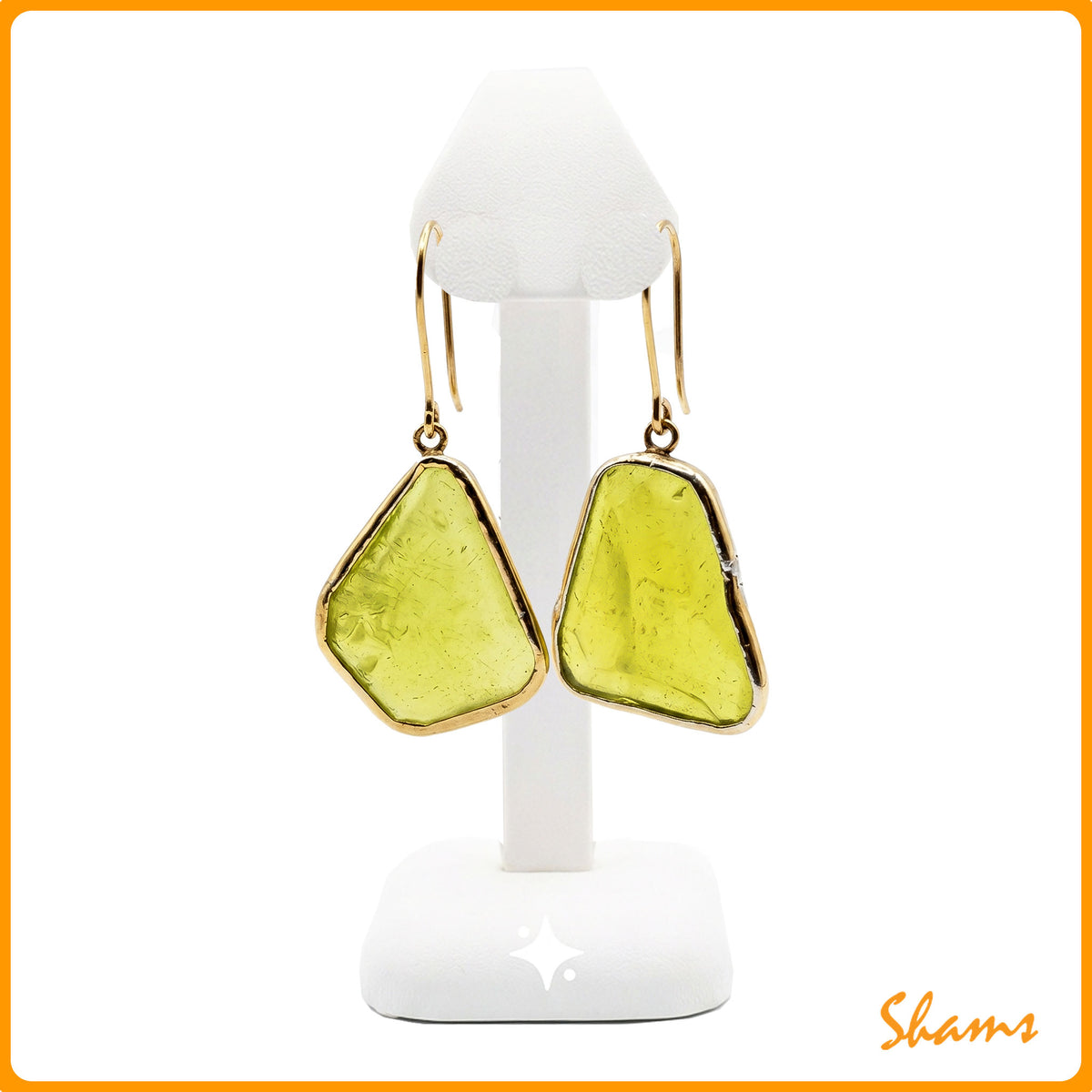 Laluna Jade Earrings In Gold Plating