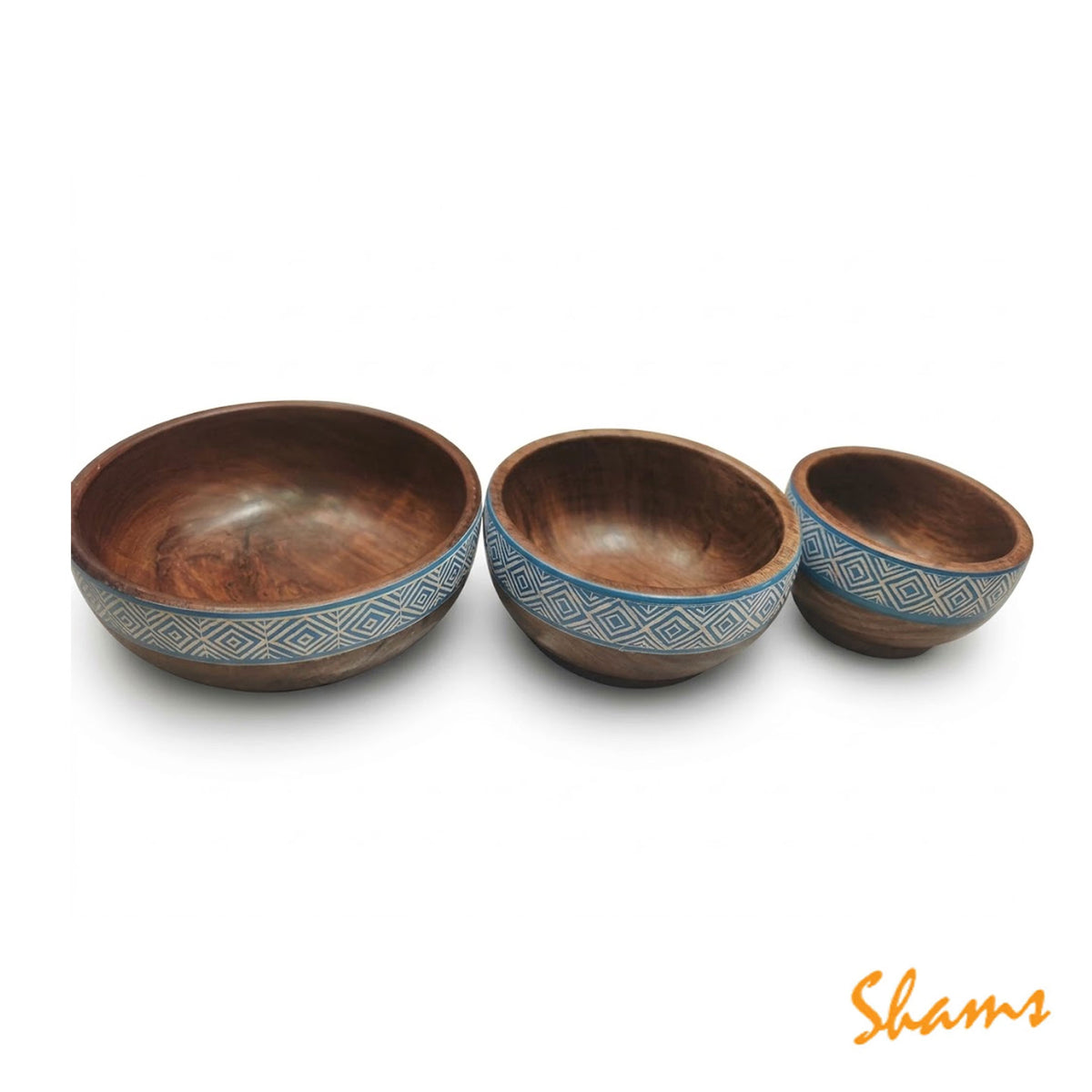 Udaari Crafts Naqshi Haus Sheesham Wood (6", 5", 4") Height 2.5"