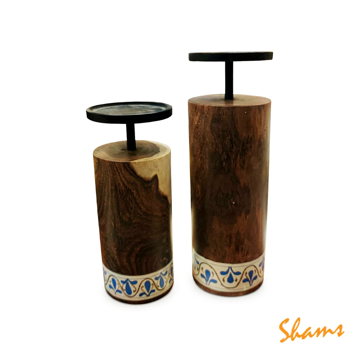 Udaari Crafts Cocoa Ember Sheesham Wood & Powdercoated MS