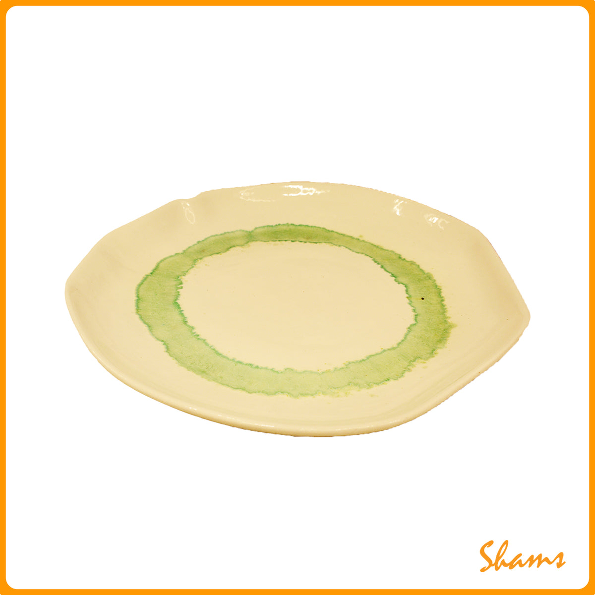 Tableware Splash Platter White & Green TBL80
