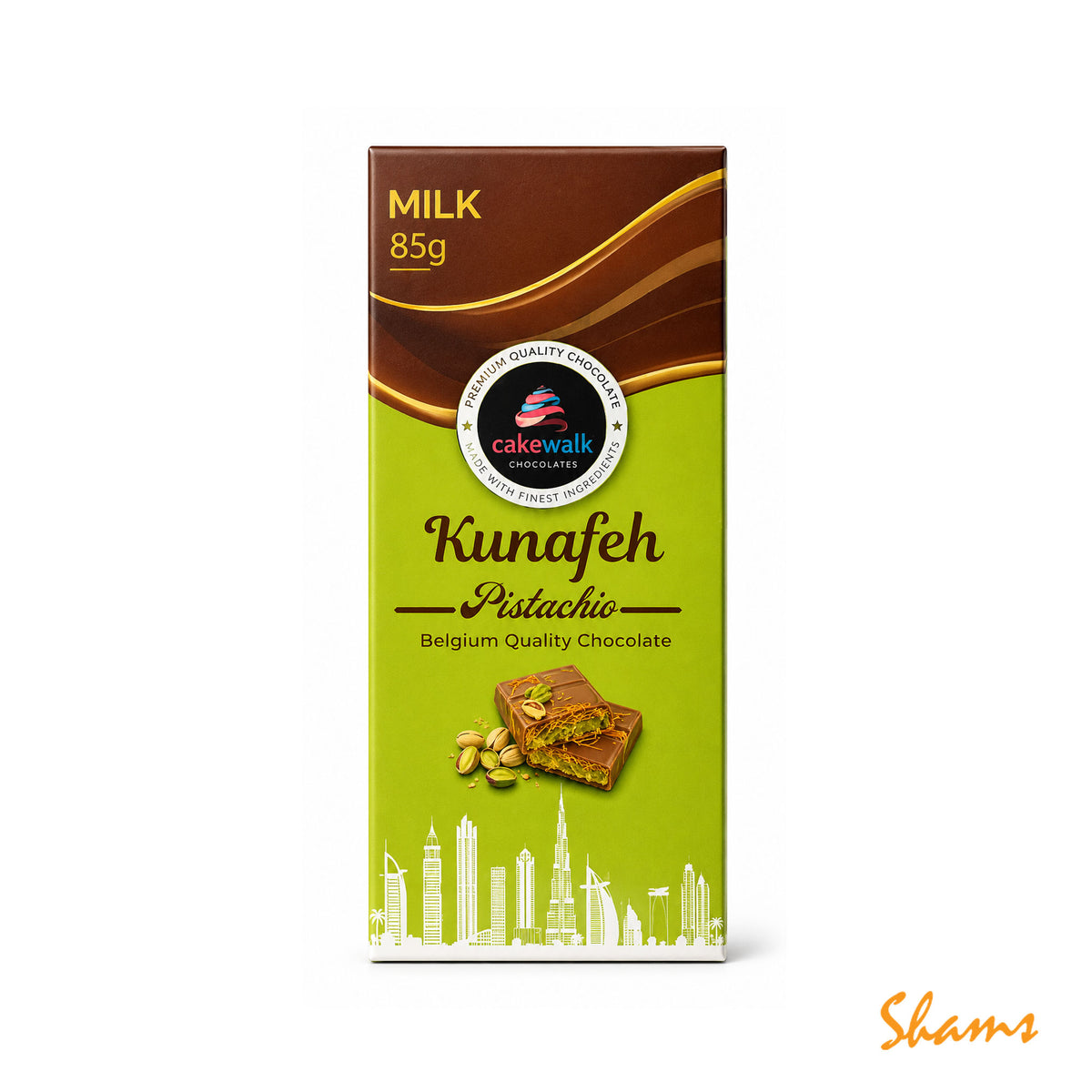 Cakewalk The Viral Dubai Chocolate Bar 85g - Milk