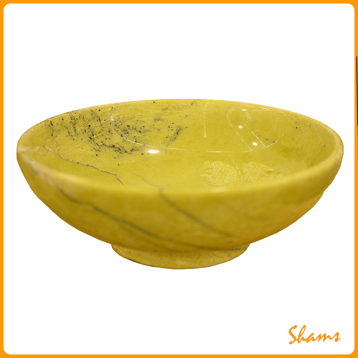 Laluna Yellow Serpentine with black dots 7 bowl