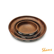 Udaari Crafts Black & Gold Leaf Plate