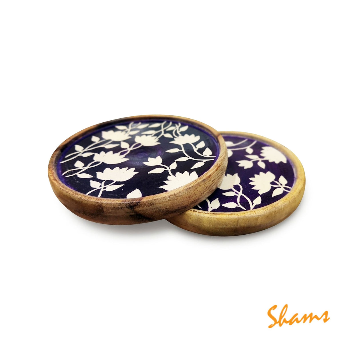 Udaari Crafts Grace Coasters Purple